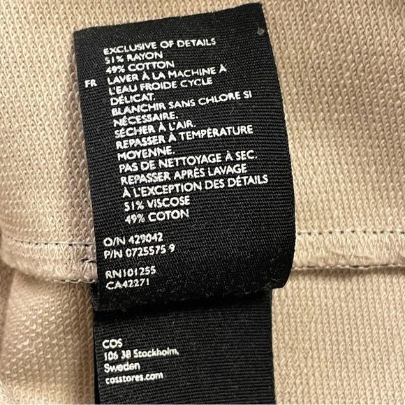 COS NWOT Batwing Sleeved Jersey Dress in Black - Picture 10 of 11